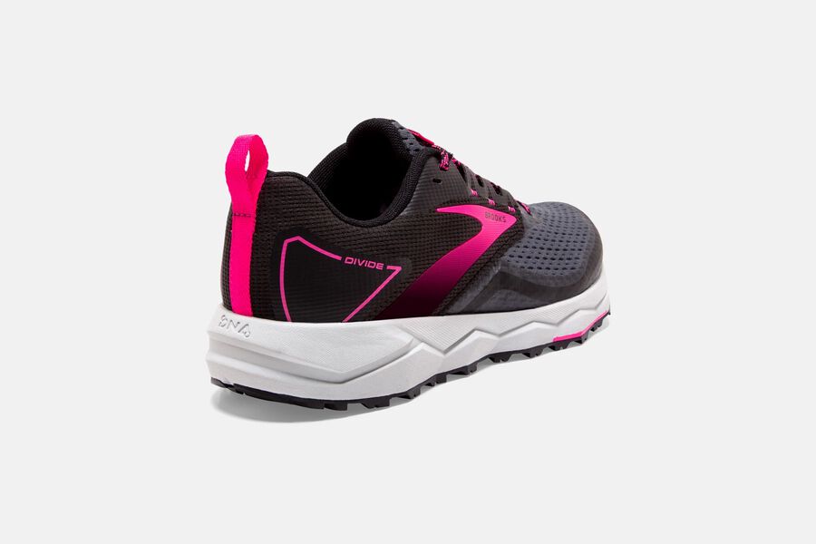 Brooks Divide 2 Trail Loopschoenen Dames - Zwart/Roze - 679580QZR